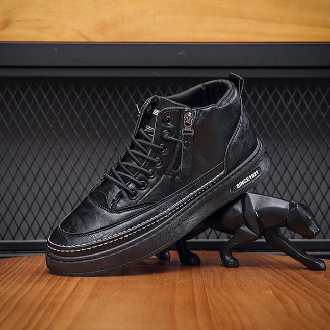 Spring/Autumn New High Top Boots Casual Board Shoes Trendy and Versatile Workwear Boots Sports and Casual Men's Shoes