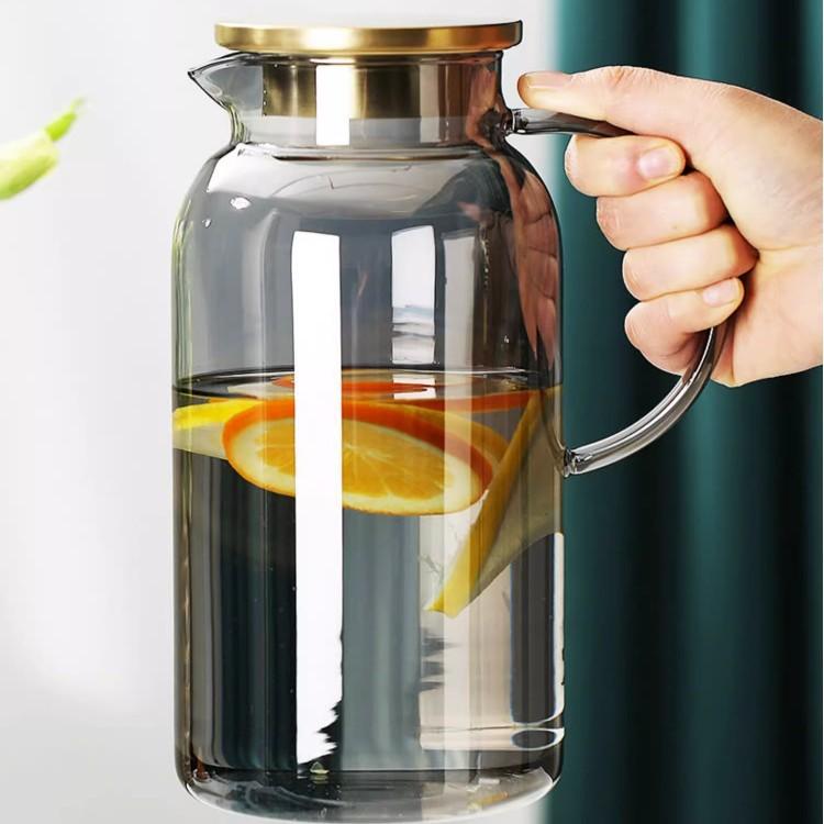 Hervidor Frío Vidrio Resistente a Altas Temperaturas Alto Borosilicato Gran Capacidad Hogar Hervidor de Agua Fría Hervida Se Puede Refrigerar Hervidor de Agua Fría