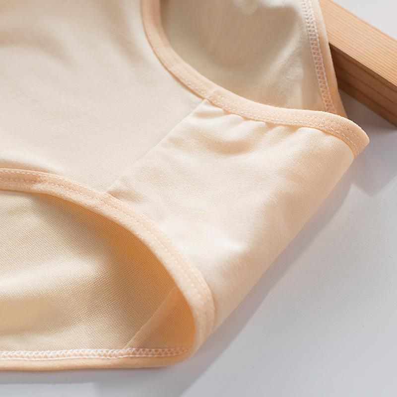Women's Mid-Waist Milk Silk Panties Soft Breathable Candy Color Minimalist Underwear for Teens