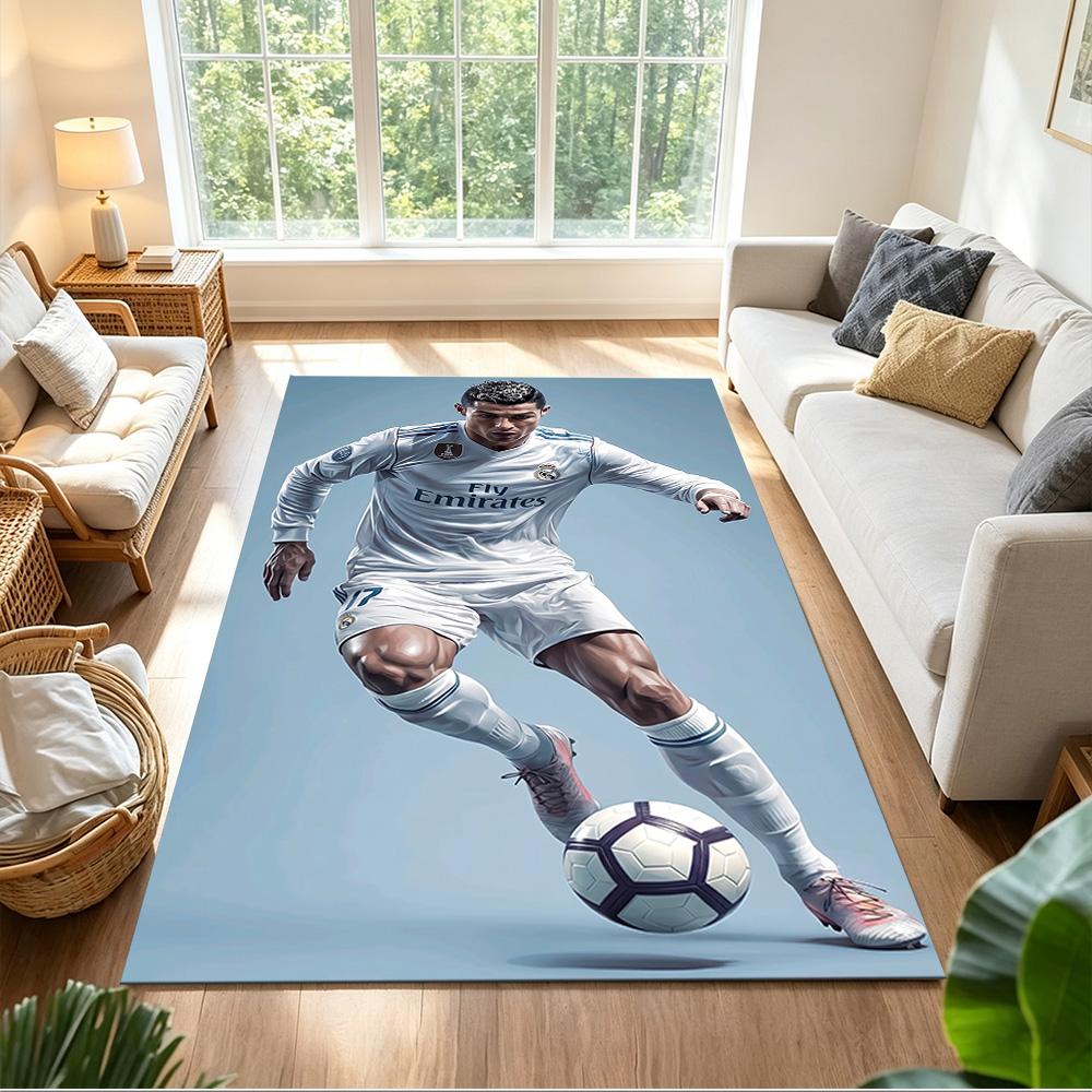 Cristiano Ronaldo Floor Rug Office Rug Design for Study Room Entryway Living Rooms Kitchen Anti-slip Rug Decorate Offices Gift for Festivals