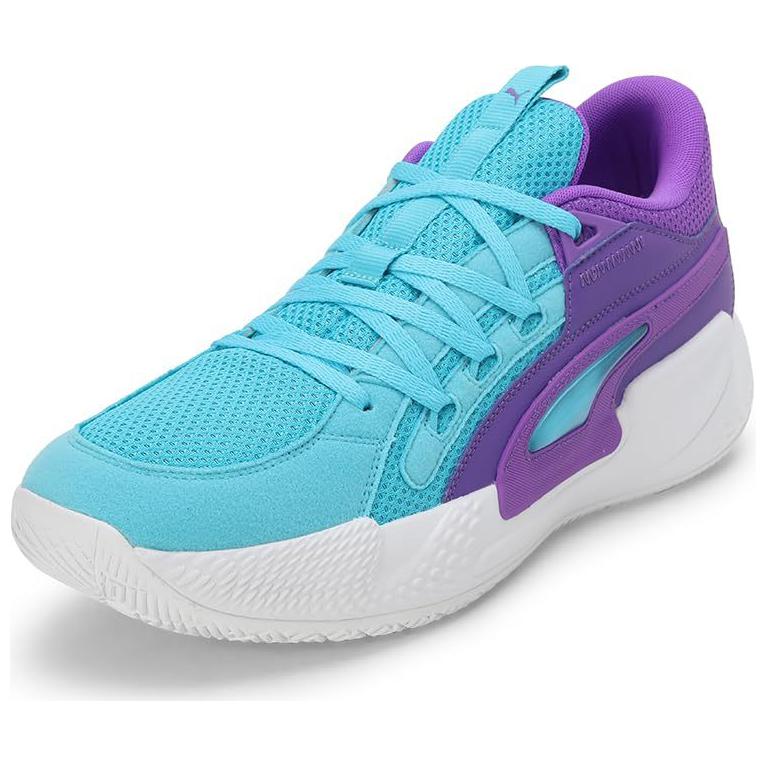 Puma Court Rider Chaos Bright Aqua Purple Glimmer Men Sneakers Blue White 379013-06