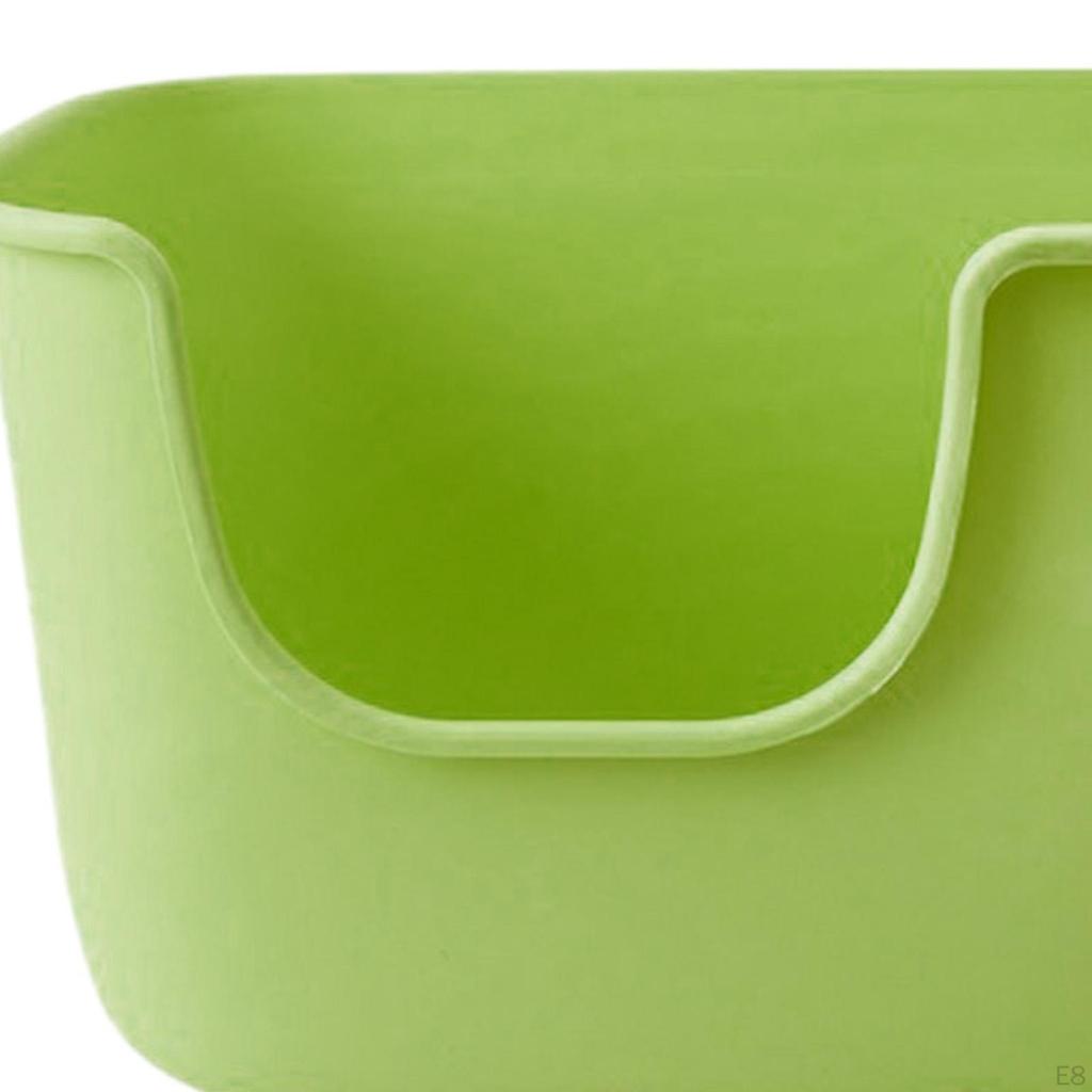 High Sided Cat Litter Boxes, Large Basin, Easy Clean Cage Kitten Potty Pan for Kittens,