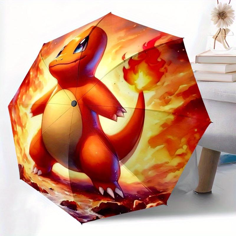 Charmander Pokémon Automatic Folding Umbrella, 8 Ribs for All-Season Use, Portable for Travel & Outdoor Activities a0819055
