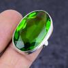 Peridot Gemstone Handmade 925 Sterling Silver Jewelry Ring Size 6 g3t44