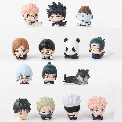 7 szt./zestaw Leżąca stylistyka Anime Jujutsu Kaisen Mini Figurki Zabawki 3-4 cm Satoru Gojo Mini Urocza GK PVC Statua Figurka Kolekcjonerskie Zabawki