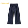 Balabala Girls' Faux Denim Straight-Leg Summer Pants