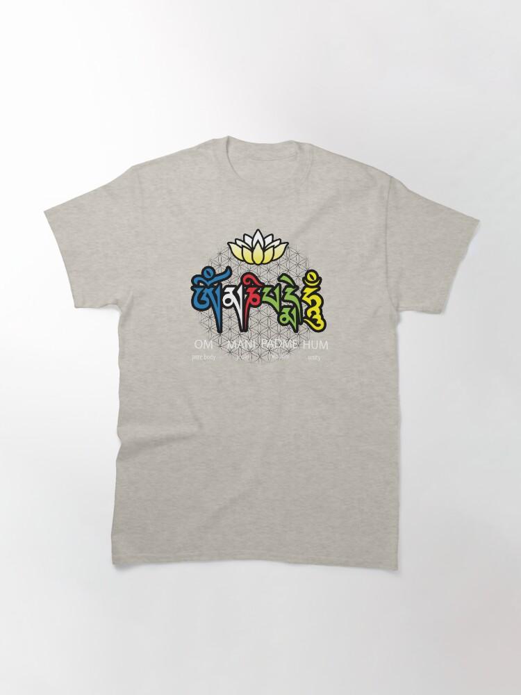 Jewel Om Mani Padme Hum Mantra Classic T-Shirt