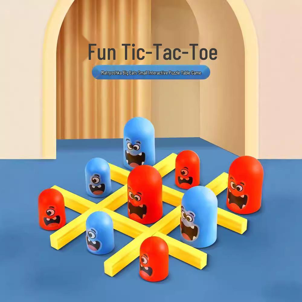 Matrioska Tic-Tac-Toe Transfrontaliera: Giocattolo Educativo Interattivo Genitore-Figlio per Pensiero Strategico e Divertimento