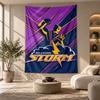 Decorative Tapestry,Melbourne Storm Printed Wall Art, Lightweight Wall Hanging For Bedroom Background