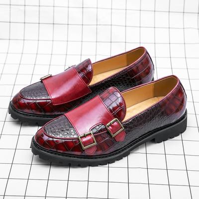 Classic Brand Men's Genuine Leather Shoes Red Banquet Men's Dress Shoes High-end Casual Business Shoes for Men Big Size  38-48