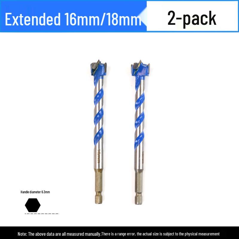 Extra Long Wood Hole Saw & Drill Set for Woodworking, Hinge, Plastic, and Door Panels
