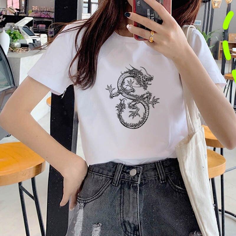 Buy Kawaii Dragon Printed Women T-Shirt 