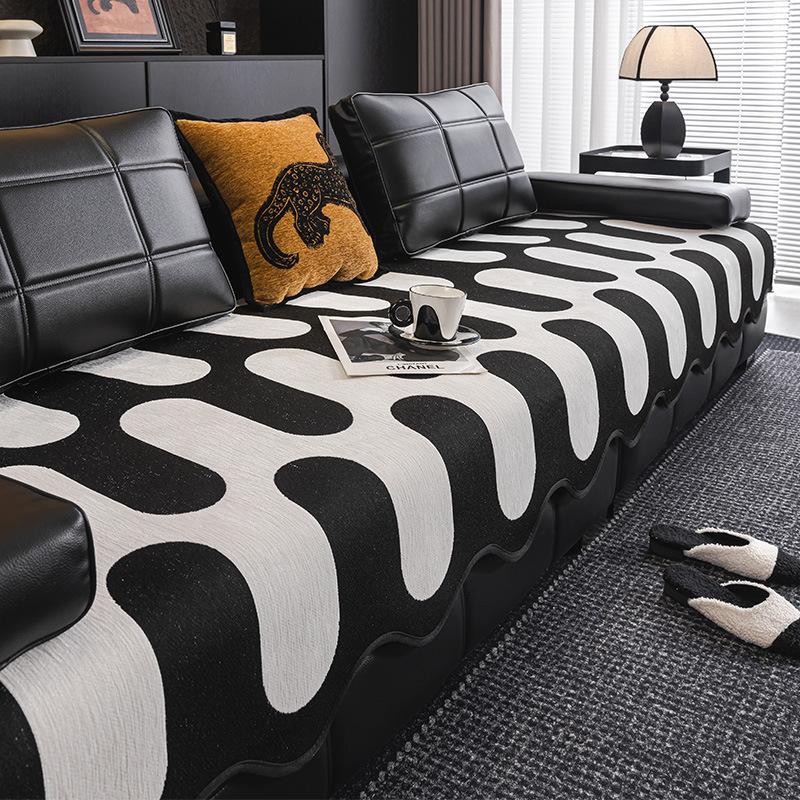 Medieval Special-Shaped Sofa Cushion, Universal Non-Slip Sofa Seat Cushion For All Seasons, One-Piece Straight Row Dirt-Resistant Leather Sofa Cover