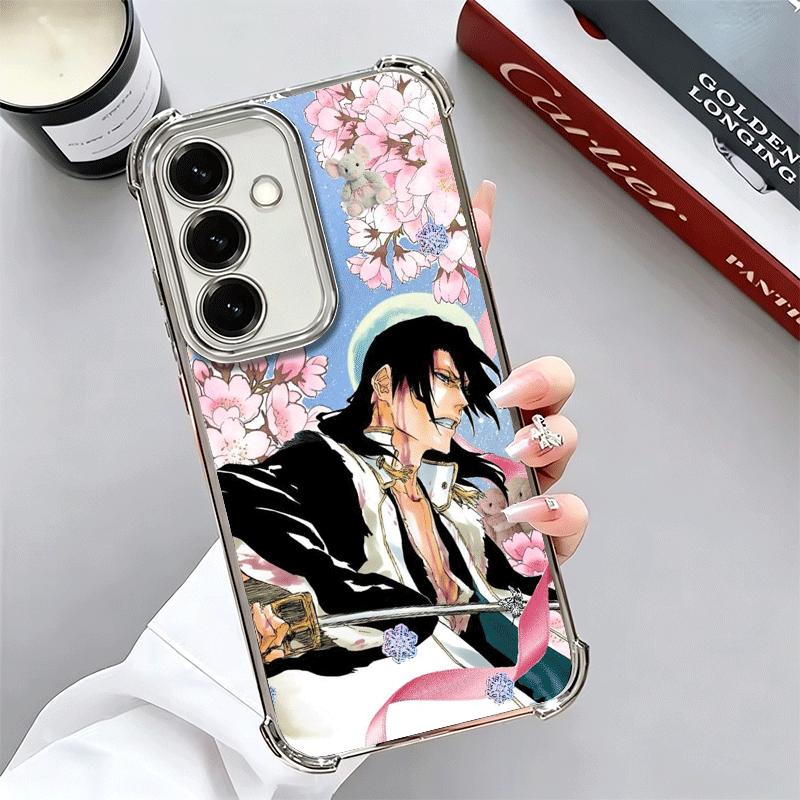 Bleach Kuchiki Byakuya Plating Phone Case For Samsung A17 A07 A37 A57 A16 A56 A15 A55 A14 A54 A13 A53 A26 A36 A25 A35 A24 A34 A2