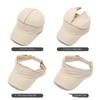 Quick Dry Women Sun Hat Solid Color Empty Top Hat Foldable Sunscreen Baseball Hat  Surfing