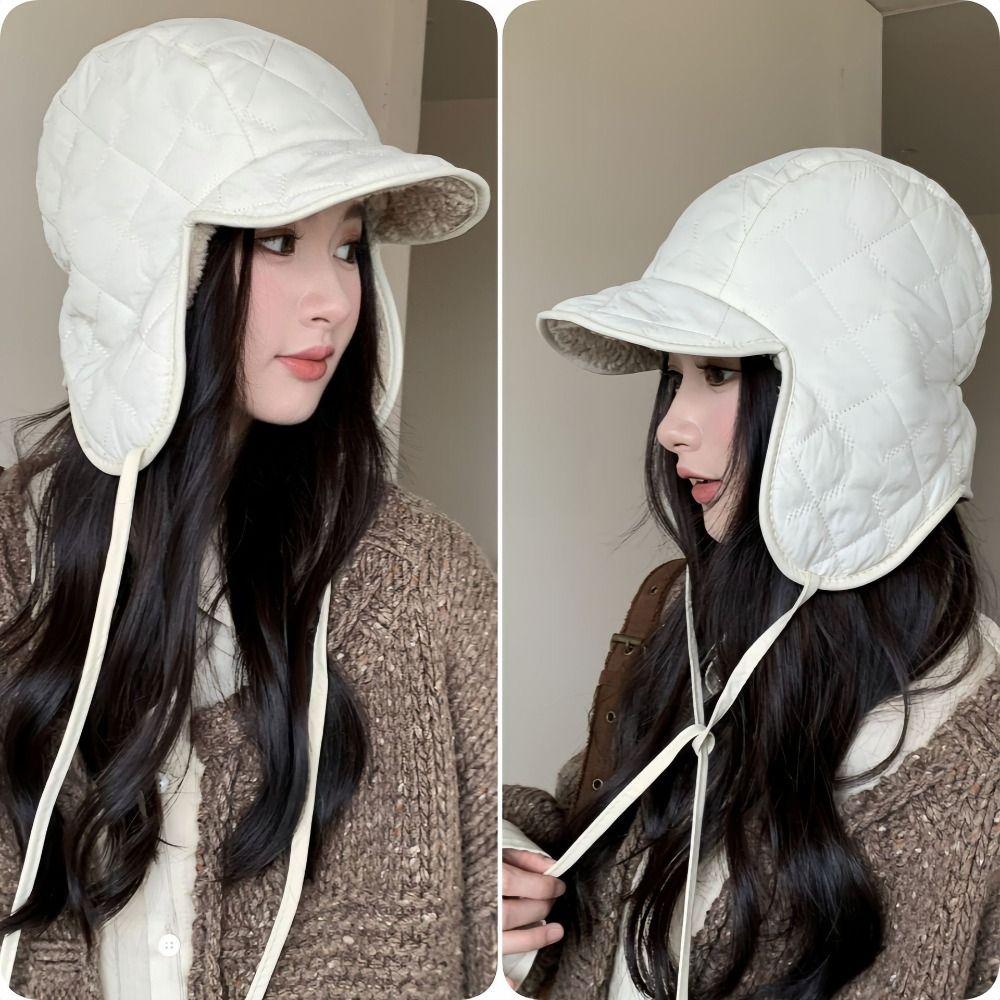 Mit Ohrenklappen Lei Feng Mütze Verdickte Lammwolle Damen Plüschmütze Outdoor Radfahren Kopfbedeckung