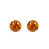 Retro Silver Geometric Amber Resin Stud Earrings