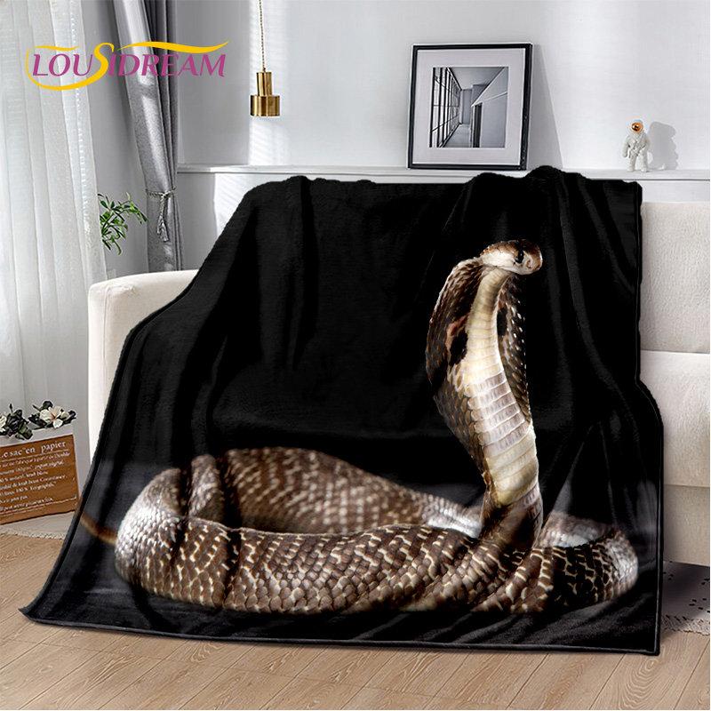 Gothic Horrible Snake Serpent Soft Plush Blanket,Flannel Blanket Throw Blanket for Living Room Bedroom Bed Sofa Picnic Cover Kid