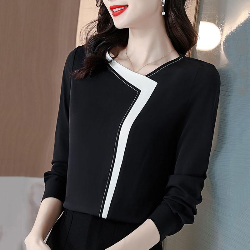 Anti-wrinkle Shirt for Women Autumn New Top Loose Long Sleeves Fashionable Chiffon Shirt Spring Autumn
