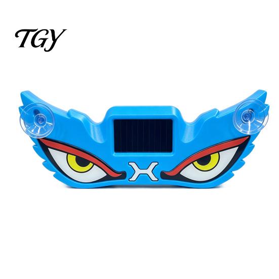 Wireless Warning Lamps Demon Eye Car Window Light with Suction Cup, Solar Rechargeable Devil Interior Atmosphere Lamp Lamp, LED Windshield for