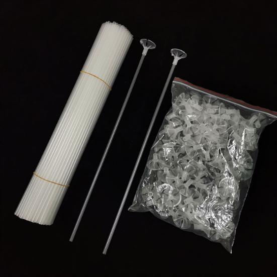 Yousheng 100 Pcs Balloon Sticks Plastic Balloon Sticks Holders with Cups for Anniversary Birthday Christmas Graduation Baby Shower Wedding Decoration