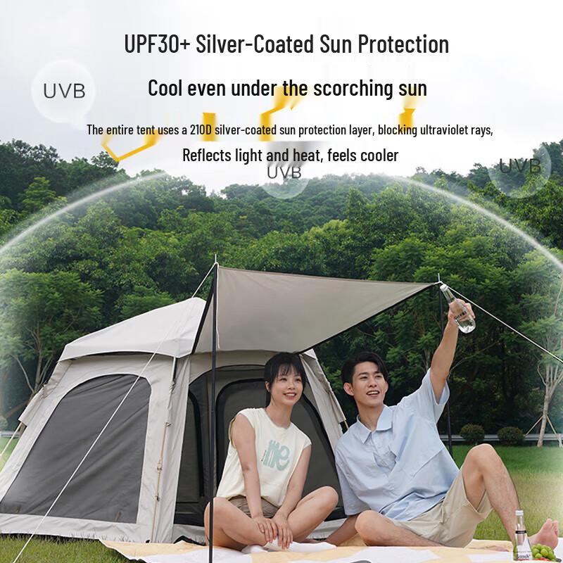 Portable Hexagonal Tent & Tarp Combo (5-8 Person)