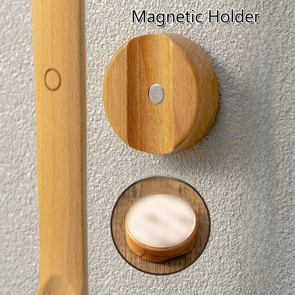 New Magnetic Wooden Shoehorn Long Handle Wear Shoe Easier Shoes Lifters Easy On Off Hanging Put On Shoes Tools for Seniors