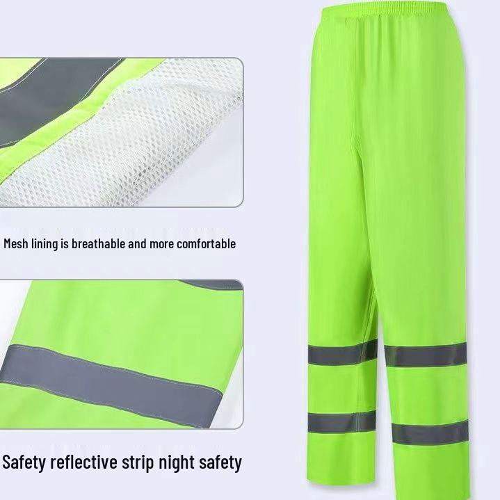 High-Visibility Raincoat & Pants Set for Traffic Safety & Rescue Duties