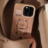 Charm Phone Case for iPhone 16 15 14 13/12/11promax Faux Leather Cartoon Puppy