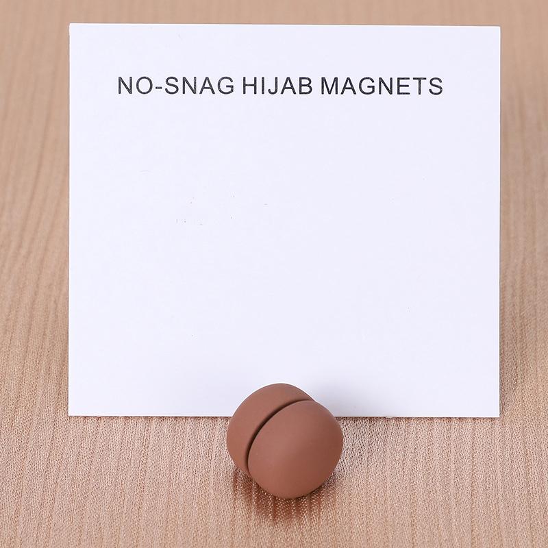 1 Pair Matte Magnet Hijab Pins Magnetic Brooch Headscarf Women Shawl Strong Magnetic Button Headscarf Accessories Mix Color