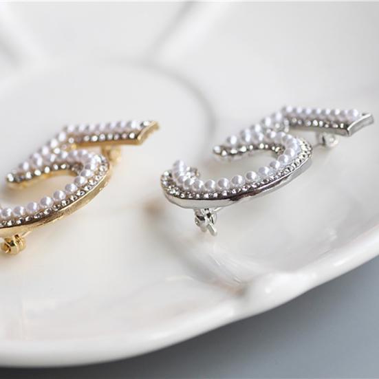 Módní ženy 5 postava Faux Pearl Drahostone Odznak Brož Pin Oblečení Šperky