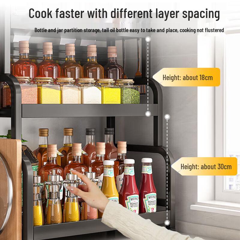 Multifunctional Kitchen Countertop Storage Rack