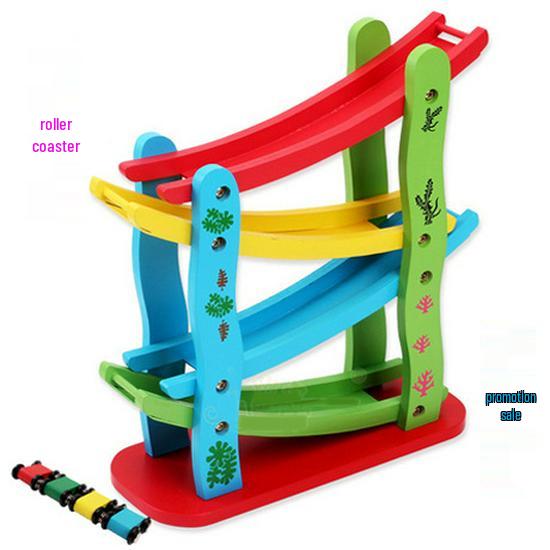Wooden Glider Track Car - Early Education Toy for Ages 1-3