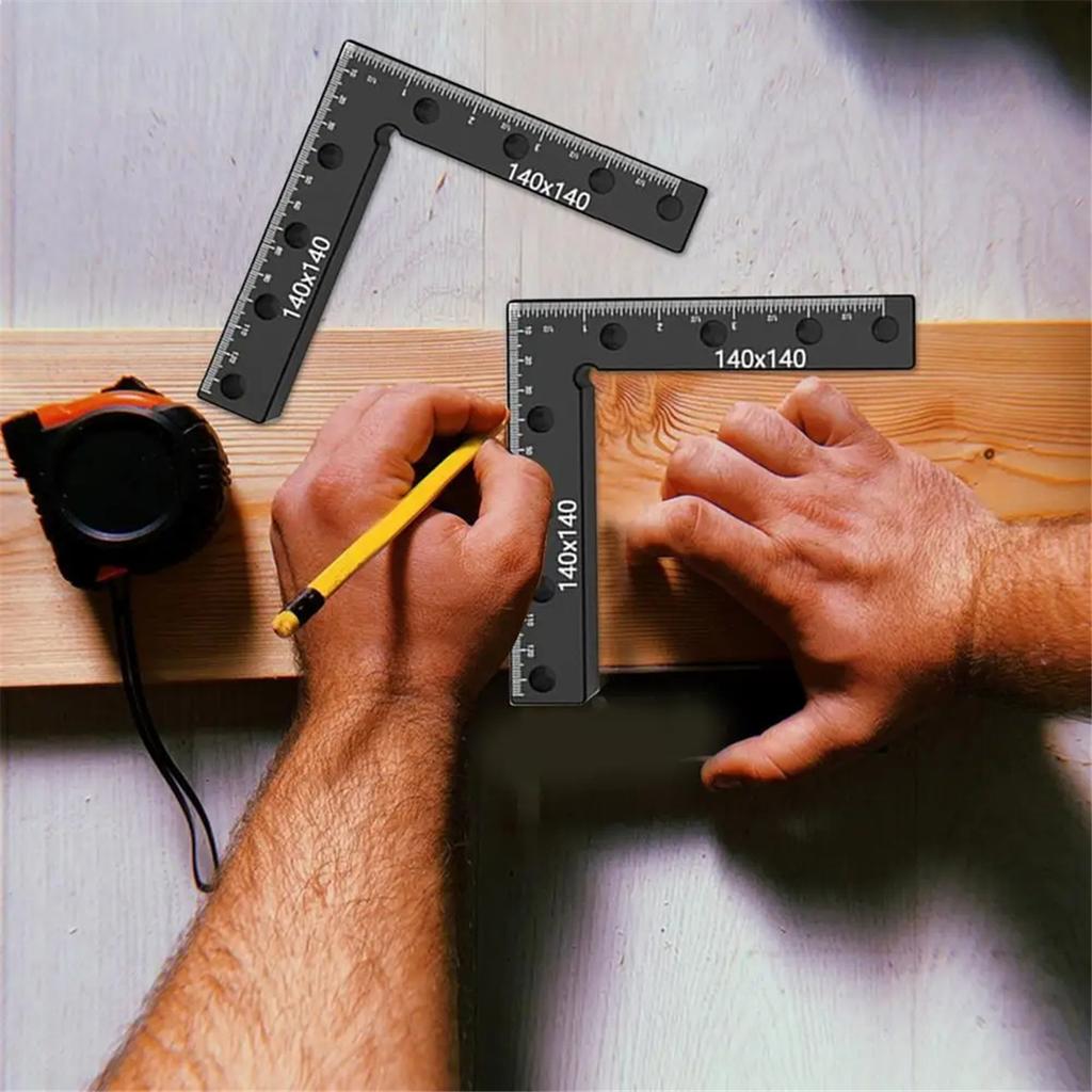 2025+ 90 Degree Ruler Right Angle Woodworking Square 90 Degree Angle Ruler Aluminum Alloy Carpenter Square Tool Professional