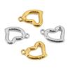 5pcs Never Fade PVD Stainless Steel Necklace Charms Lot Earrings Pendants Heart Charms for DIY Bracelet Findings Jewelry Making