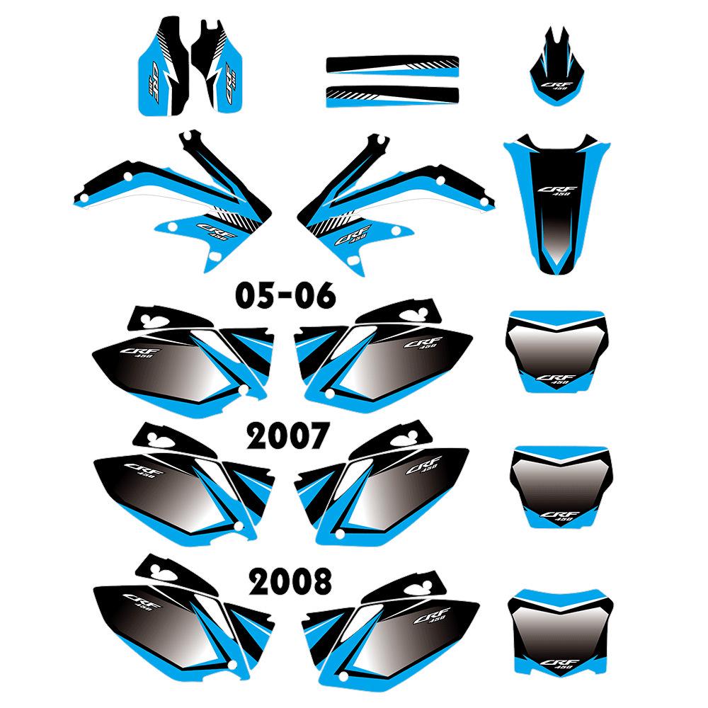 CRF450R 2005-2008 Terénní motocykl Kompletní sada samolepek