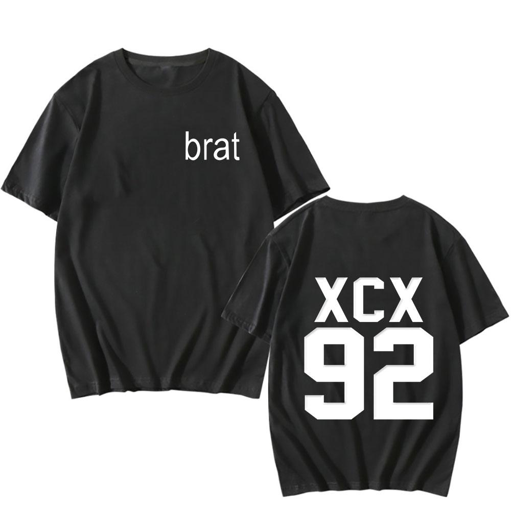 Charli XCX Brat Harajuku Print Women TShirt Street Korean Short Sleeve Summer Cotton Punk Tops Sudaderas Comfortable Clothes