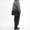 Coach Warner 31 Silver Hardware Detachable Shoulder Strap Coated Canvas Large Crossbody Bag Men bags Charcoal Black CW214-QBMI5
