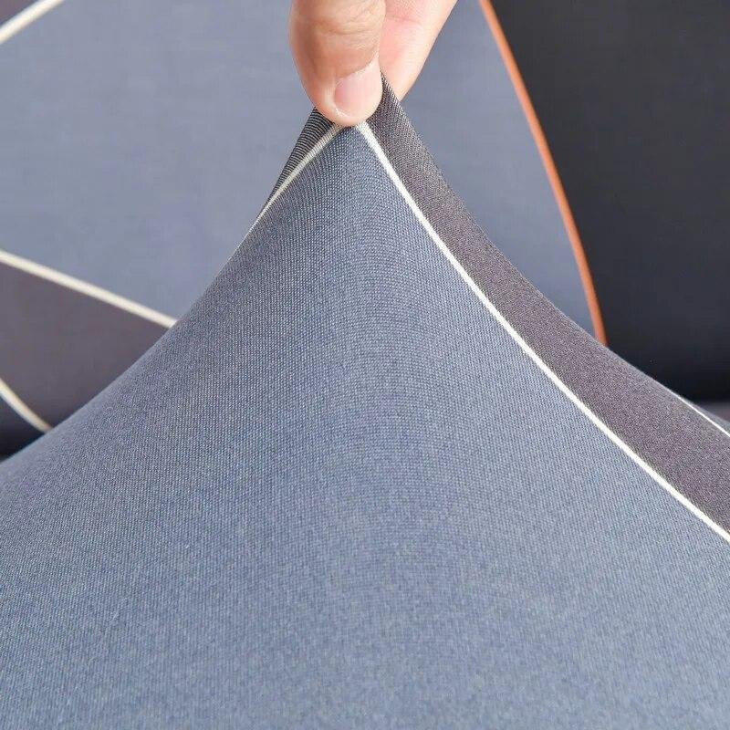 Stretch-bedruckter Stretch-Sofa-Sitzkissenbezug, Rückenlehnenbezug, Schutz für Couch, Sofabezug, L-Form, Chaselong-Schonbezüge