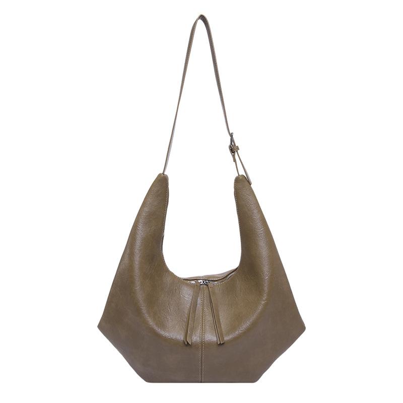 Hot Sale Casual Simple Style Fashion Personality Soft Pitot Bag Women's Versatile Large Capacity Commuter Shoulder Bag