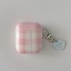 Korean Pink and White Plaid AirPods 1 Generation Earphone Case for Pro1 Generation Earphone Case AirPods 1 Generation