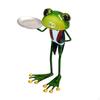 Frog Figurine Handcrafted Statue Standing Ornament for Gardeners, Collectors, Balcony,