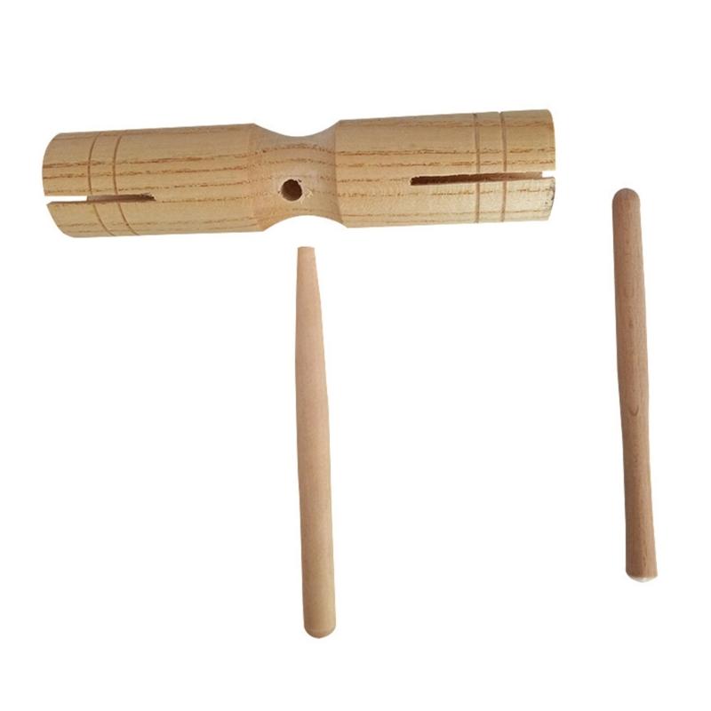 Double Boom Music Musical Instrument Toy Percussion Childrens Baby Puzzle Toy Shaker Baby Child Wood Orff Percussion Toy