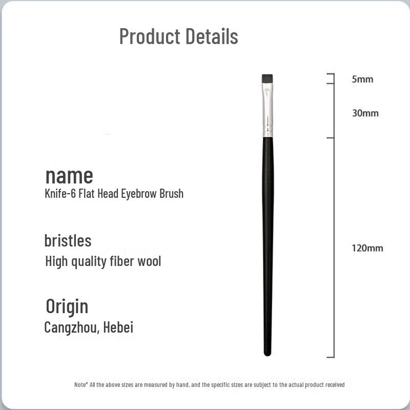

Dual-Purpose Flat-Head Brush: Precision Hardened Bristles for Eyebrows & Eyeliner