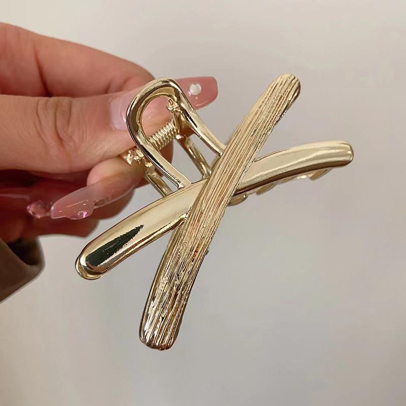 

Металлическая заколка-краб в корейском стиле для женщин - Элегантная заколка-акула для причесок с высоким пучком