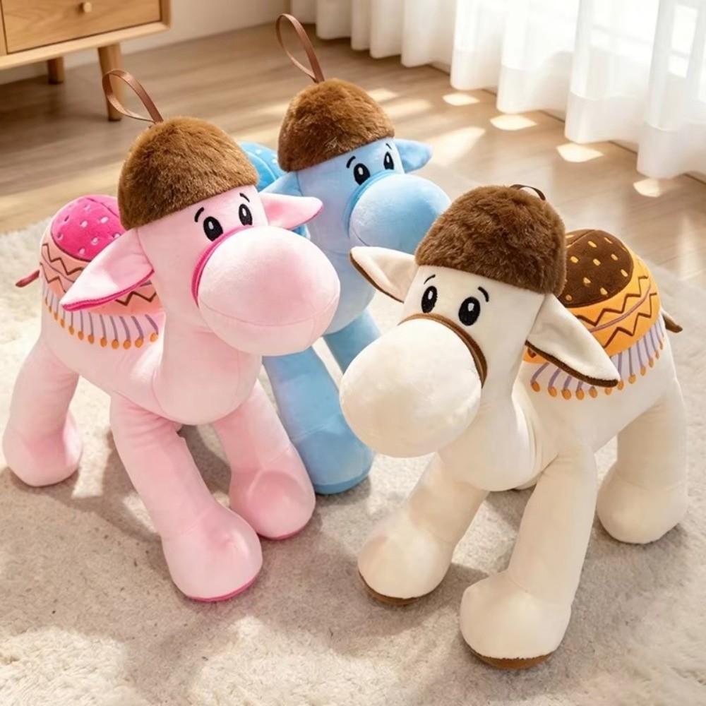 Soft Plush Cartoon Camel Doll Cute Short Plush Desert Animal Plushie  Christmas Gift