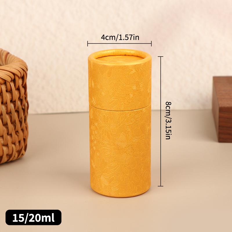 Universal Cylindrical Gift Box - 1Pcs Kraft Paper Container for Essential Oil Bottles & Tea - Eco-Friendly Packaging Solution