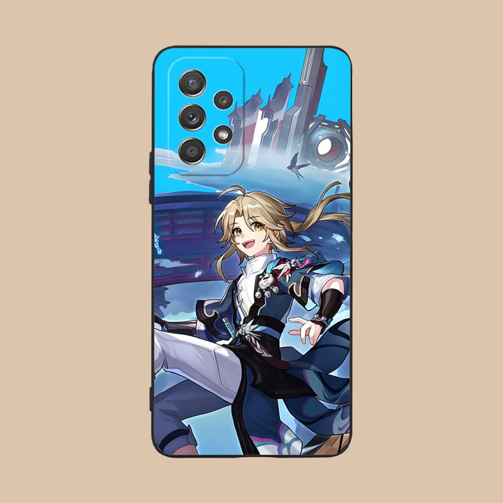 HSR Yanqing Matte TPU Mobile Phone Case for Samsung Galaxy M55 54 42 35 34 33 32 23 22 15 14 13 12 F55 5G Colorful Cover