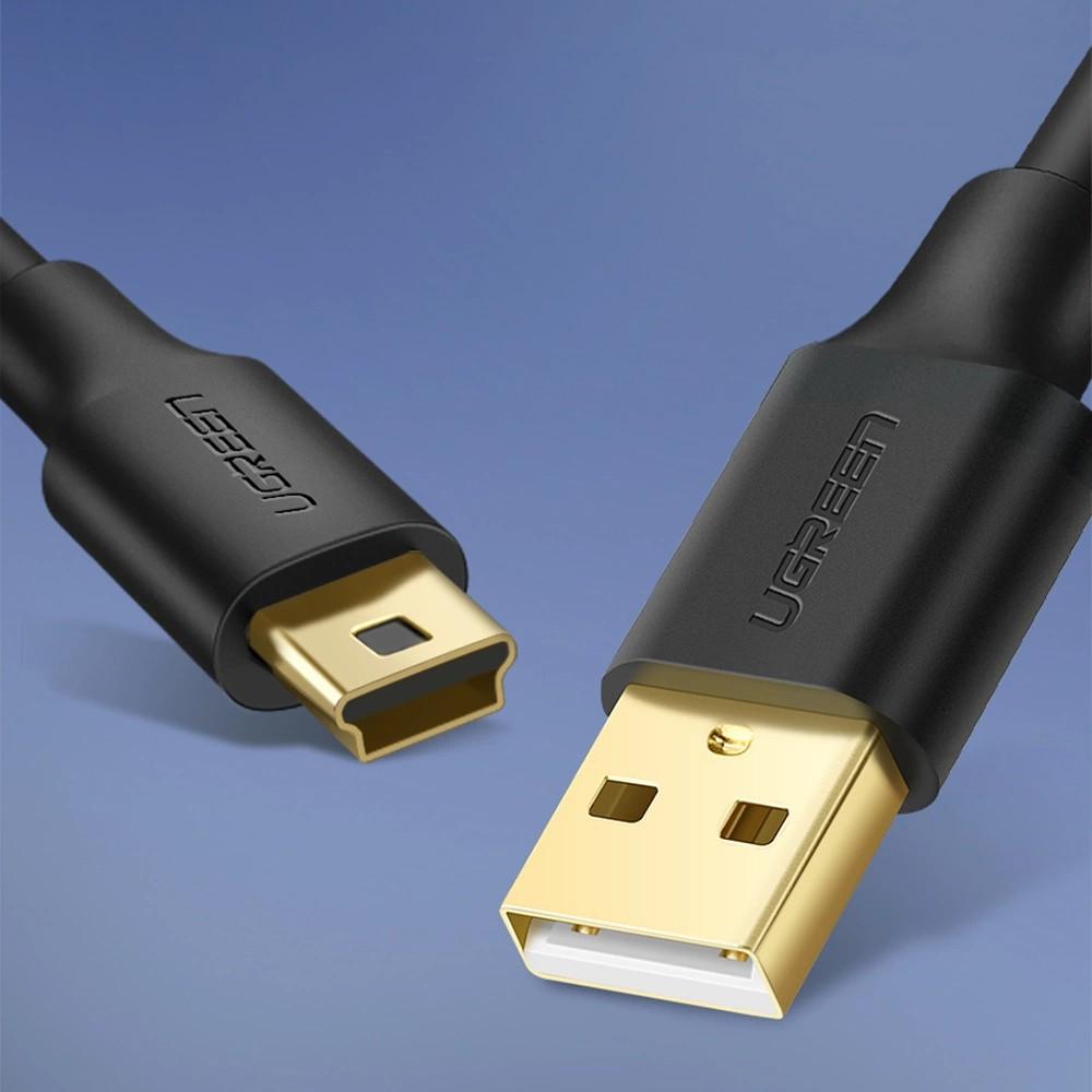 Ugreen 5-pin Gold-plated USB - Mini USB Cable 0.25m Black (US132)