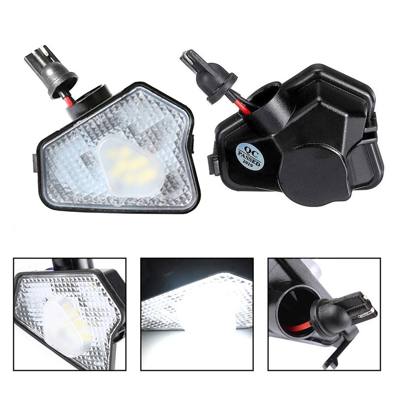 2 Teile/satz Auto LED Unter Seite Spiegel Licht Pfütze Lampe Weiß LED Seite Spiegel